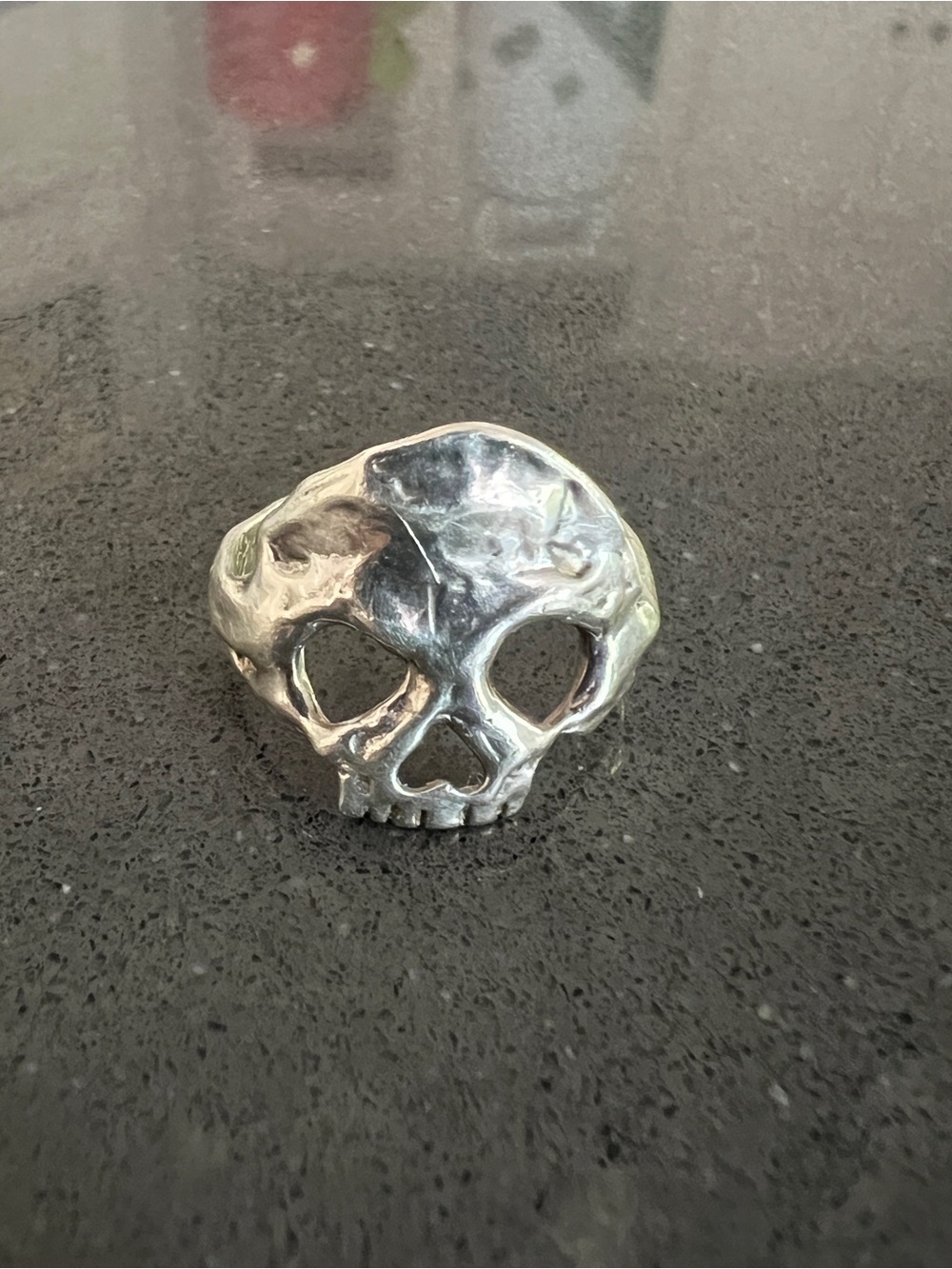 Margaret Cross Silver Skull Ring